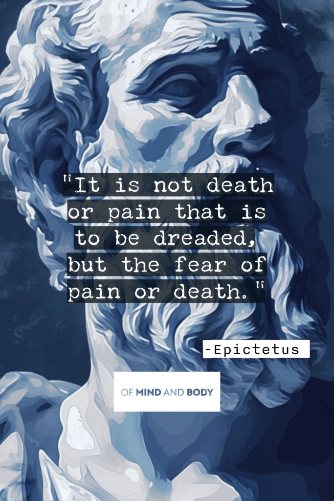 Stoic Quotes on Death - It is not death or pain that is to be dreaded, but the fear of pain or death.