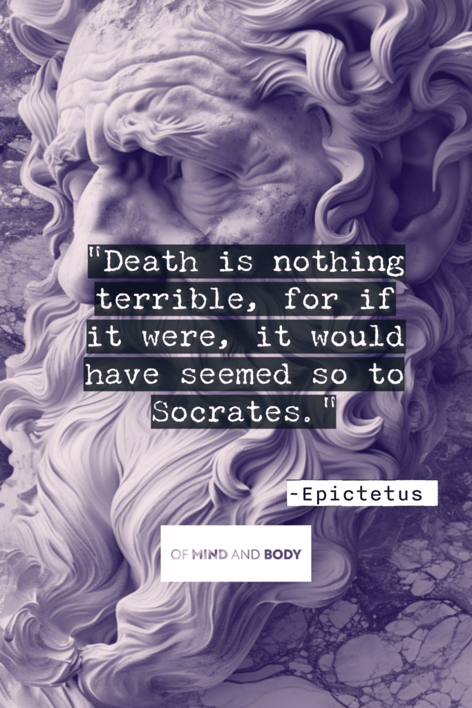 Stoic Quotes on Death - Death is nothing terrible, for if it were, it would have seemed so to Socrates.