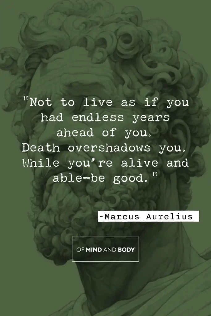 Stoic quotes on memento mori by marcus aurelius